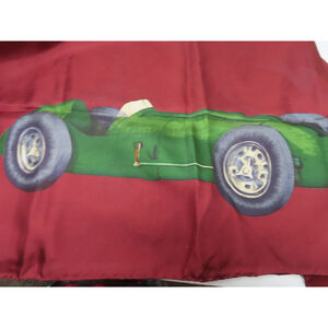 32" Square Italy All 100% Silk Scarf Vanwall Grand Prix Race Cars